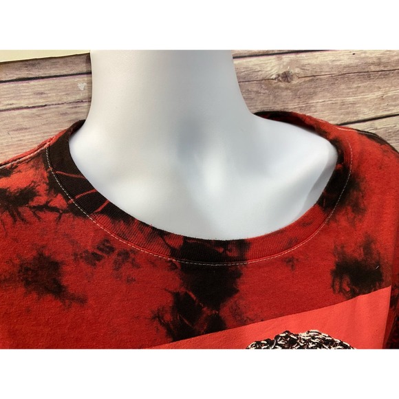 Men's Philcos MYA T-shirt Tie Dye Red And Black 2022 Forever 21 Mens 26x29 - Picture 9 of 10